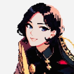Pixel art of female admiral
